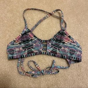 Discontinued print Jolyn Tomcat tie-back bikini top